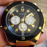 Guess Poseidon Chronograph Black Dial Black Rubber Strap Watch for Men - GW0057G1 Authentic Buy Shop Now