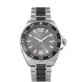 Tag Heuer Formula 1 Calibre 5 Anthracite Dial Two Tone Steel Strap Watch for Men - WAZ2011.BA0843 Authentic Buy Shop Now