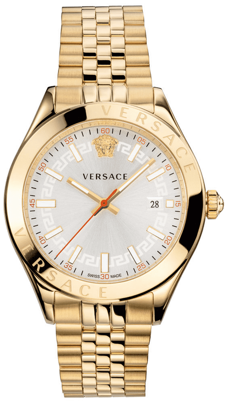 Versace Hellenyium Analog White Dial Gold Steel Strap Watch for Men - VEVK00720 Authentic Buy Shop Now