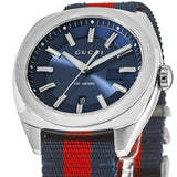Gucci GG2570 Quartz Blue Dial Blue & Red Nylon Strap Watch For Men - YA142304 Authentic Buy Shop Now