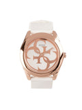 Guess G Twist White & Gold Dial White Silicone Strap Watch For Women - W0911L5 Authentic Buy Shop Now