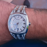 Bulova Phantom Swarovski Crystal Pave Silver Dial Silver Steel Strap Watch for Men - 98B296 Authentic Buy Shop Now