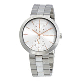 Michael Kors Garner Analog Silver Dial Silver Steel Strap Watch For Women - MK6407 Authentic Buy Shop Now
