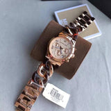 Michael Kors Runway Rose Gold Dial Two Tone Steel Strap Watch for Women - MK4269 Authentic Buy Shop Now