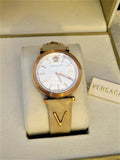 Versace V-Twist White Dial White Leather Strap Watch for Women - VELS00419 Authentic Buy Shop Now