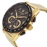 Maserati Traguardo 45mm Quartz Gold Black Dial Watch For Men - R8873612010 Authentic Buy Shop Now