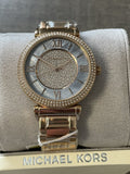 Michael Kors Kerry Mother of Pearl Dial Rose Gold Steel Strap Watch for Women - MK3333 Authentic Buy Shop Now