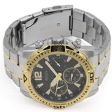 Guess Commander Chronograph Black Dial Two Tone Steel Strap Watch for Men - GW0056G4 Authentic Buy Shop Now