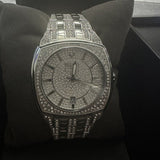 Bulova Phantom Swarovski Crystal Pave Silver Dial Silver Steel Strap Watch for Men - 98B296 Authentic Buy Shop Now
