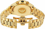 Emporio Armani Chronograph Black Dial Gold Steel Strap Watch For Men - AR5857 Authentic Buy Shop Now