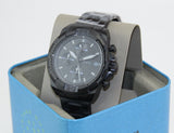 Fossil Bronson Chronograph Black Dial Black Steel Strap Watch for Men - FS5853 Authentic Buy Shop Now