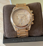 Michael Kors Blair Rose Gold Dial Rose Gold Steel Strap Watch for Women - MK5263 Authentic Buy Shop Now