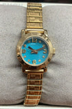 Marc Jacobs Amy Dinky Blue Dial Gold Steel Strap Watch for Women - MBM3229 Authentic Buy Shop Now