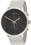 Calvin Klein High Noon Chronograph Black Dial Silver Mesh Bracelet Watch for Men - K8M27121 Authentic Buy Shop Now