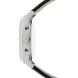 Emporio Armani Gianni White Dial Black Leather Strap Watch For Men - AR0385 Authentic Buy Shop Now