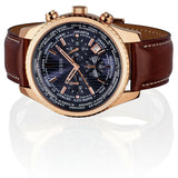 Guess Persuit Chronograph Blue Dial Brown Leather Strap Watch for Men - W0500G1 Authentic Buy Shop Now