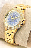 Michael Kors Camille Analog Blue Dial Gold Steel Strap Watch For Women - MK7341 Authentic Buy Shop Now