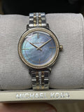 Michael Kors Cinthia Mother of Pearl Grey Dial Two Tone Steel Strap Watch for Women - MK3642 Authentic Buy Shop Now