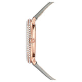 Swarovski Crystal Frost Silver Dial White Leather Strap Watch for Women - 5484070 Authentic Buy Shop Now