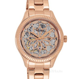 Fossil Rye Automatic Skeleton Rose Gold Dial Rose Gold Steel Strap Watch for Women - BQ3754 Authentic Buy Shop Now