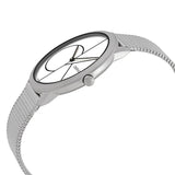 Calvin Klein Minimal White Dial Silver Mesh Bracelet Watch for Men - K3M5115X Authentic Buy Shop Now