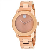 Movado Bold Rose Gold Dial Rose Gold Steel Strap Watch For Women - 3600335 Authentic Buy Shop Now