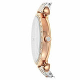 Emporio Armani Gianni T-Bar Silver Dial Two Tone Steel Strap Watch For Women - AR11293 Authentic Buy Shop Now