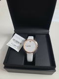 Movado Museum 70th Anniversary Special Edition White Dial White Leather Strap Watch For Women - 0607139 Authentic Buy Shop Now