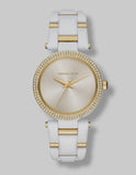 Michael Kors Delray Rose Gold Dial White Steel Strap Watch for Women - MK4315 Authentic Buy Shop Now