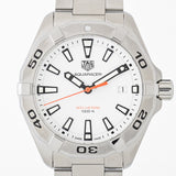 Tag Heuer Aquaracer Quartz White Dial Silver Steel Strap Watch for Men - WBD1111.BA0928 Authentic Buy Shop Now