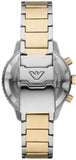 Emporio Armani Diver Chronograph Green Dial Two Tone Steel Strap Watch For Men - AR11361 Authentic Buy Shop Now