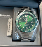 Tag Heuer Formula 1 Limited Edition Green Dial Silver Steel Strap Watch for Men - WAZ1017.BA0842 Authentic Buy Shop Now