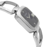 Gucci G Gucci Diamonds Black Dial Silver Steel Strap Watch For Women - YA125406 Authentic Buy Shop Now