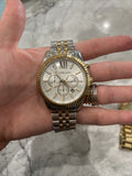Michael Kors Lexington Silver Dial Two Tone Steel Strap Watch for Women - MK5955 Authentic Buy Shop Now