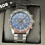 Hugo Boss Professional Chronograph Blue Dial Silver Steel Strap Watch for Men - 1513527 Authentic Buy Shop Now
