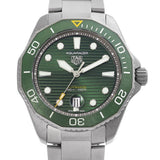 Tag Heuer Aquaracer Professional 300 Automatic Green Dial Silver Steel Strap Watch for Men - WBP208B.BF0631 Authentic Buy Shop Now