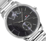 Tommy Hilfiger Hunter Grey Dial Silver Steel Strap Watch for Men - 1791608 Authentic Buy Shop Now