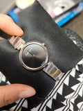 Calvin Klein Authentic Black Dial Silver Steel Strap Watch for Women - K8G23141 Authentic Buy Shop Now