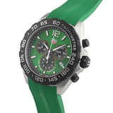 Tag Heuer Formula 1 Chronograph Green Dial Green Rubber Strap Watch for Men - CAZ101AP.FT8056 Authentic Buy Shop Now
