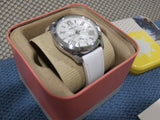 Fossil Cecile White Dial White Leather Strap Watch for Women - AM4484 Authentic Buy Shop Now