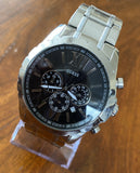 Guess Chronograph Black Dial Silver Steel Strap Watch for Men - W0193G2 Authentic Buy Shop Now