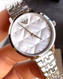 Emporio Armani Modern Silver Dial Silver Steel Strap Watch for Women - AR11213 Authentic Buy Shop Now