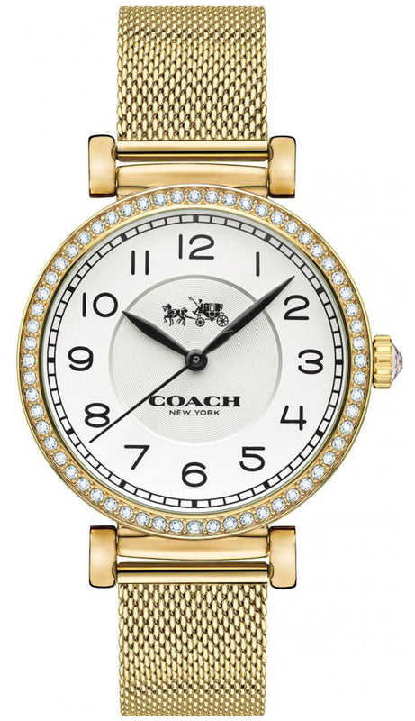 Coach Madison White Dial Gold Mesh Bracelet Watch for Women - 14502652 Authentic Buy Shop Now