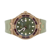 Maurice Lacroix Aikon Venturer Bronze Dial Green Rubber Strap Watch For Men - AI6058-BRZ01-630-1 Authentic Buy Shop Now