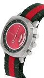 Gucci Grip Quartz Chronograph Red Dial Two Tone NATO Strap Watch for Men - YA157304 Authentic Buy Shop Now