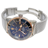 Breitling Superocean Heritage B20 Automatic 44 Black Dial Silver Mesh Bracelet Watch for Men - UB2030121B1A1 Authentic Buy Shop Now