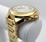 Michael Kors Camille Chronograph White Dial Gold Steel Strap Watch For Women - MK7270 Authentic Buy Shop Now