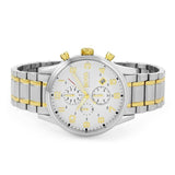 Hugo Boss Areoliner Chronograph White Dial Two Tone Steel Strap Watch for Men - 1513236 Authentic Buy Shop Now