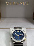 Versace Greca Quartz Blue Dial Silver Steel Strap Watch For Men - VEZ900221 Authentic Buy Shop Now