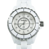 Chanel J12 Diamonds Quartz Ceramic White Dial White Steel Strap Watch for Women - J12 H2422 Authentic Buy Shop Now